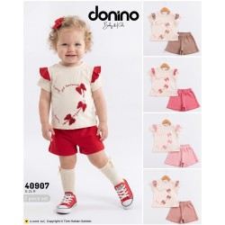 DONINO 40907 KALP NAKIŞ 2LI KIZ TAKIM 6-24 AYLIK