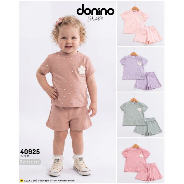 DONINO 40925 PAPATYA SÜZENE KIZ TAKIM YAZ 6-24 AY