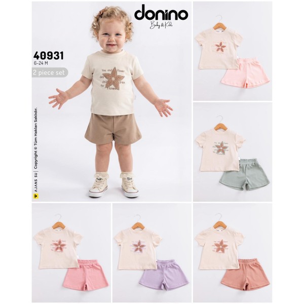 DONINO 40931 YOU AN FLOWER 2LI KIZ TAKIM YAZ