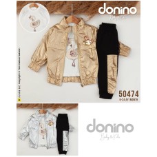 DONINO 50474 KUĞULU 3LÜ YAĞMURLUK KIZ TAKIM