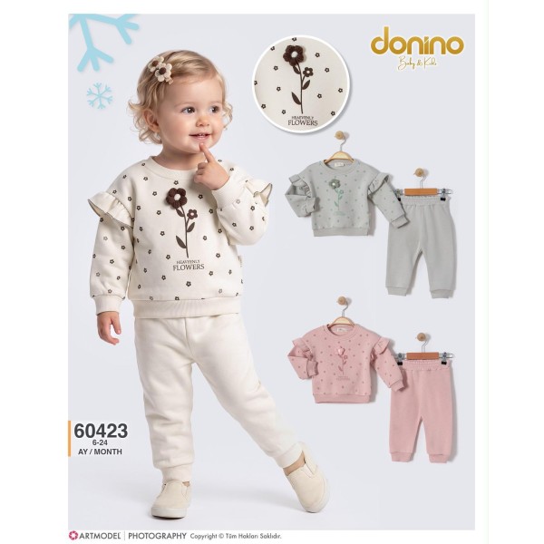 DONINO 60423 FLOWERS 2.LI ÜÇIP TK
