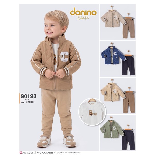 DONINO 90198 C NAKIŞ KAPITONE HIRKA 3LÜ ERKEK TAKIM