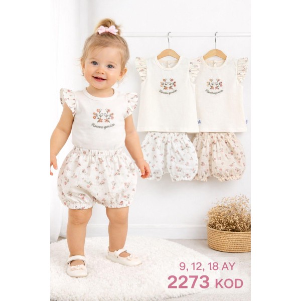 ECRA 2273 ÇICEK NAKIŞLI KIZ TK