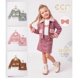 ECRIX 26509 SÜET ETEK ÜÇLÜ TAKIM