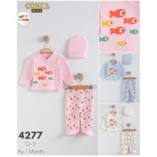 GONCA ZEM 4277 BALIKLI ÜÇLÜ ZIBIN TAKIMI