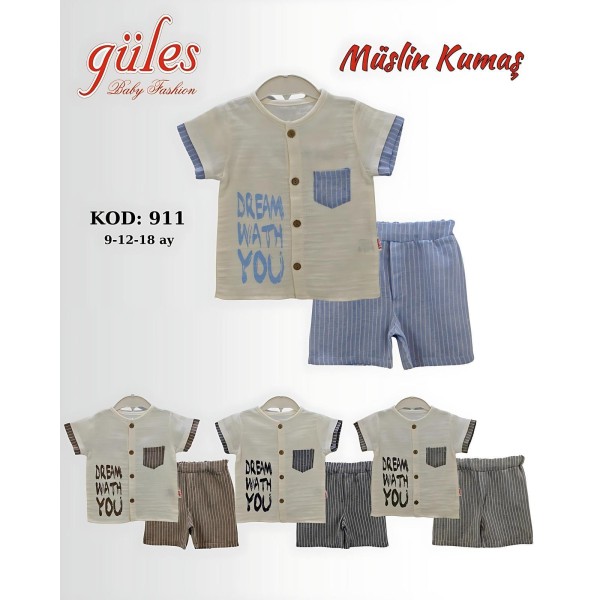 GÜLES 911 ÇIZGILI CEPLI MÜSLIN TK