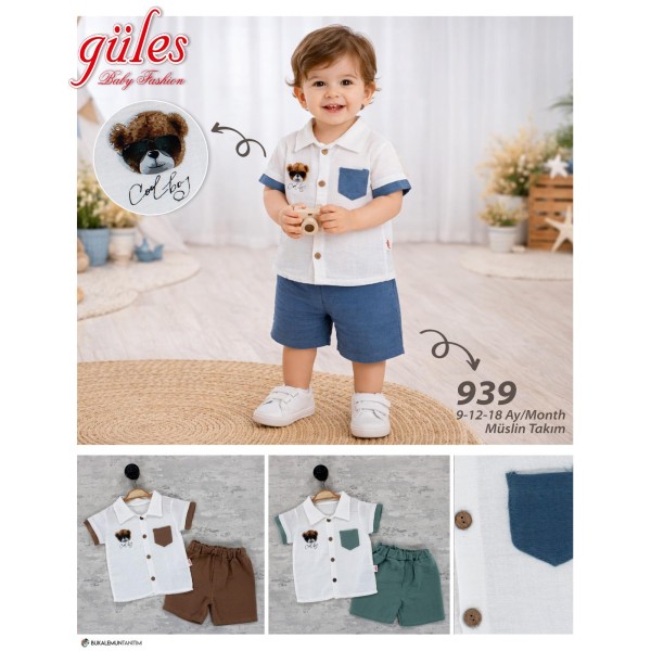 GÜLES 939 YAKALI CEPLI MÜSLIN TK