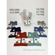 GÜNSAN 2085 ARABALI GARSON TRIKO YELEK X3
