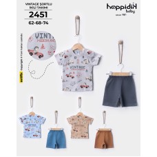 HOPPIDIK 2451 VINTAGE BASKILI ŞORTLU ERKEK TK