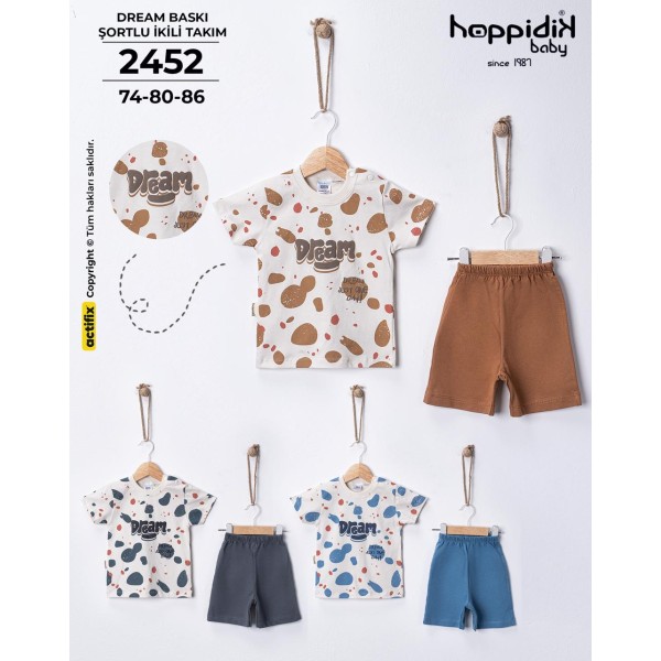 HOPPIDIK 2452 DREAM BASKILI ŞORTLU ERKEK TKM
