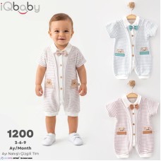 IQBABY 1200 AYI NAKIŞ ÇIZGILI ERKEK TULUM YAZ