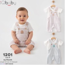 IQBABY 1201 ÇIZGILI ARMALI 2LI ERKEK TULUM YAZ
