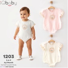 IQBABY 1203 ÇIÇEK NAKIŞLI MÜSLİN BODY KIZ YAZ