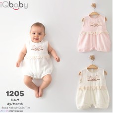 IQBABY 1205 ROBA NAKIŞ MÜSLIN KIZ TULUM YAZ