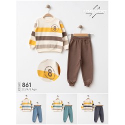 KARAMSA 861 2IP  ÇIZGILI 8 ERKEK TAKIM