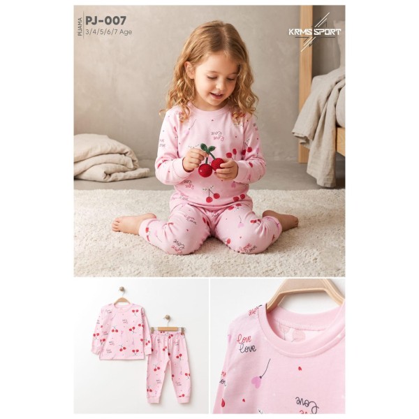 KARAMSA PJ007 KIRAZ KIZ PIJAMA