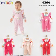 MILLION 4364 ÇIÇEKLI SALOPET KIZ TULUM