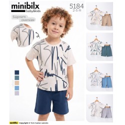 MINIBILX 5184 YAZLIK ŞORTLU TK 2-3-4-5 YAŞ