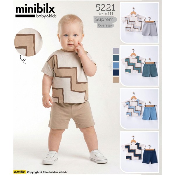 MINIBILX 5221 YAZLIK ŞORTLU TK 6-12-18-24 AY