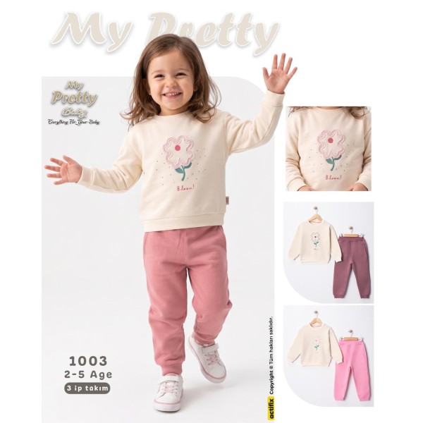 MYPRETY 1003 GÜL SÜZENE 3IP 2LI TAKIM