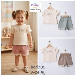 MYPRETY 105 ÇIÇEKLI MÜSLIN KIZ TAKIM