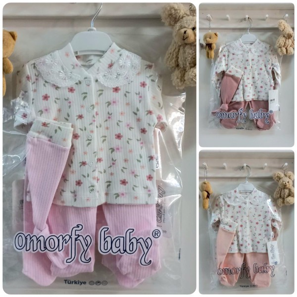 OMORFY 8112 ŞAPKALI 3LÜ KIZ TAKIM -S-