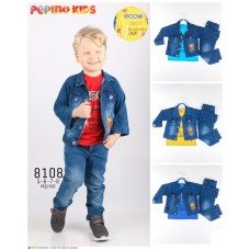 PEPİNO 8108 KOT CEKETLİ ÜÇLÜ 5-6-7-8 YAŞ