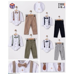 TOGI 2309 DESENLI BADILI GÖMLEKLI GABARDIN TK 6-18 AY 