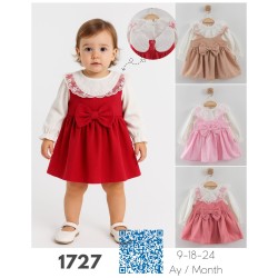 TUFITTO 1727 KADİFE KANATLI ELBISE