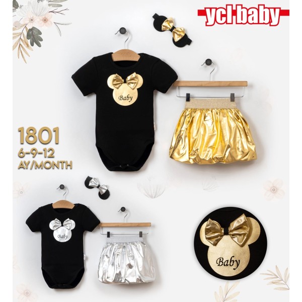 YCL 1801 LAME FIYONKLU KIZ TAKIM