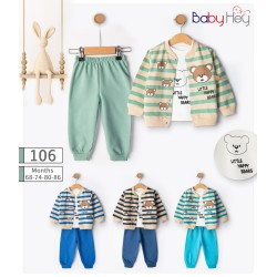 BABYHEY 106 ÇIZGILI AYILI ÜÇLÜ TKM