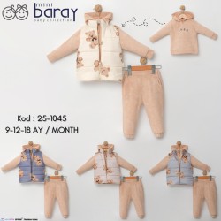 BARAY 1045 AYICIK ŞIŞME YELEK 3LÜ TAKIM 9-12-18 AY