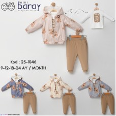 BARAY 1046 AYICIK YAĞMURLUK 3LÜ TAKIM 9-12-18-24 AY