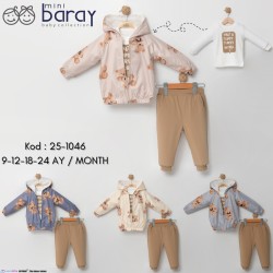 BARAY 1046 AYICIK YAĞMURLUK 3LÜ TAKIM 9-12-18-24 AY