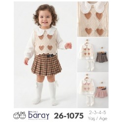 BARAY 1075 TRİKO ETEKLİ ÜÇLÜ TK 2-3-4-5 YAŞ BARAY 1075 TRİKO ETEKLİ ÜÇLÜ TK 2-3-4-5 YAŞ
