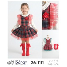 BARAY 1111 EKOSE JİLE ELBİSE 2-5 YAŞ