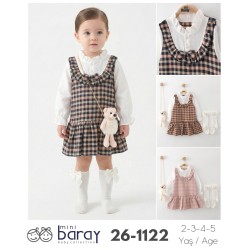 BARAY 1122 SAHTE GÖMLEKLİ ELBİSE 2-3-4-5 YAŞ BARAY 1122 SAHTE GÖMLEKLİ ELBİSE 2-3-4-5 YAŞ