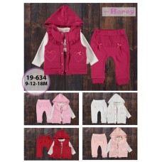 BARAY 634 KALPLI ŞIŞME YELEK KIZ 3LÜ TAKIM
