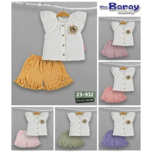 BARAY 932 REGLAN KOL KIZ GÖMLEK TAKIM