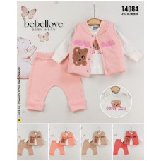 BEBELLOVE 14084 BEAR DOLL SÜZENE 3LÜ TAKIM 3-12 AY
