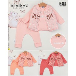 BEBELLOVE 14086 ÇİÇEKLİ MICRO YELEK 3LÜ TAKIM