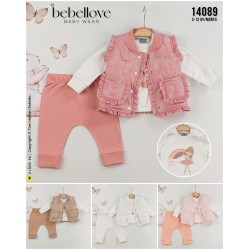 BEBELLOVE 14089 MIKRO YELEK KIZ 3LÜ TAKIM 3-12 AY
