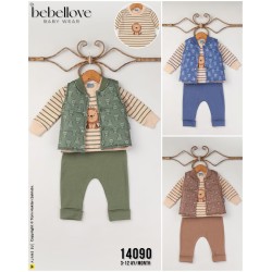 BEBELLOVE 14090 ASLAN MIKRO YELEK 3LÜ TAKIM 3-12 AY
