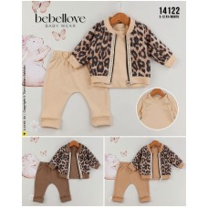 BEBELLOVE 14122 LEOPAR HIRKA 3LÜ TAKIM 3-12 AY
