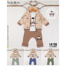 BEBELLOVE 14136 ARABA BASKILI HIRKA 3LÜ TAKIM