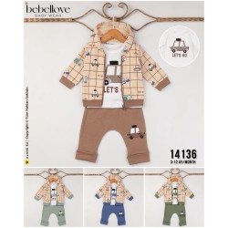 BEBELLOVE 14136 ARABA BASKILI HIRKA 3LÜ TAKIM
