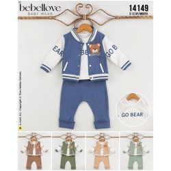 BEBELLOVE 14149 GP BEAR BASKILI 3LÜ TAKIM