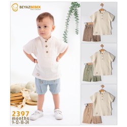 BEYAZ BEBEK 2397 HAKIM YAKA ERKEK TAKIM YAZ