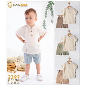 BEYAZ BEBEK 2397 HAKIM YAKA ERKEK TAKIM YAZ