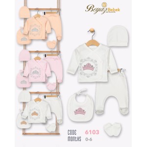 BEYAZ BEBEK 6103 TAÇLI SIMLI KIZ ZIBIN